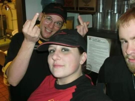 Type caption here...waive the birdy and smile at the camera lol