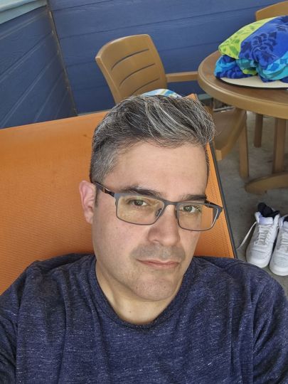 Relaxing at the cabana