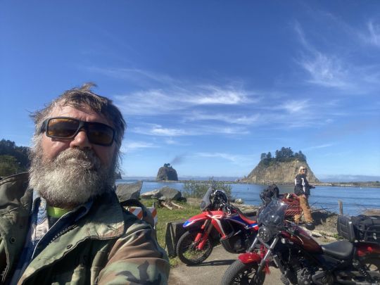 I love traveling adventures by motorcycle