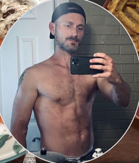 Yes, I eat A LOT. Mirror check here. Shirt? Optional. My gym? Deck pushups, crunches, hiking with my pups, and everything outdoors ;)