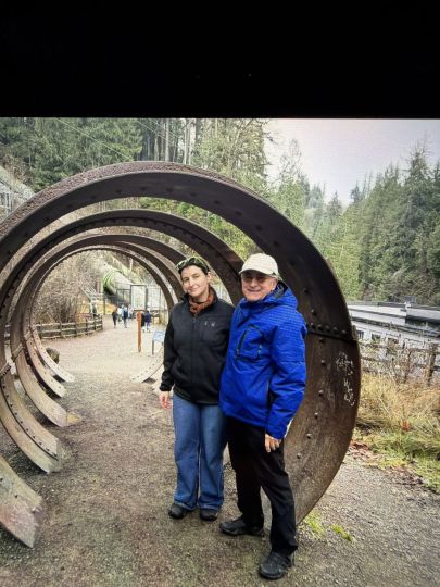Daughter and myself hiking around Snoqualmie Falls