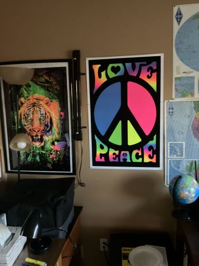 BLACK LIGHT POSTER ROOM AND HAM RADIO SHACK