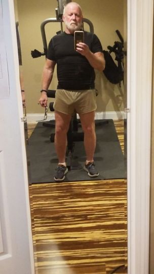 Working out with the beard...