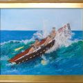 One of my paintings of lifeguard competition on the Jersey Shore