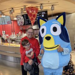 My youngest grandson and Bluey of course