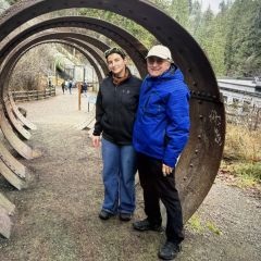 Daughter and myself hiking around Snoqualmie Falls