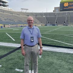Visiting my son, who sells corporate sponsorship s for Notre Dame Athletics