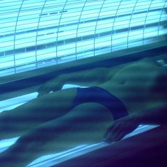 In my tanning bed